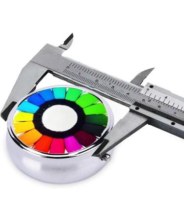 Colored Crayon Circles Round Pill Box - 3 Compartment Travel Organizer for Easy Medication Management - Buy Online on GoSupps.com