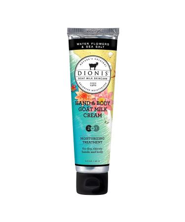 Dionis Goat Milk Skincare 3.3oz Water Flowers & Sea Salt Scented Hand & Body Cream - Cruelty Free Travel Size Hand Lotion For Hydrating & Moisturizing Dry Skin - Paraben Free Formula Made In The USA