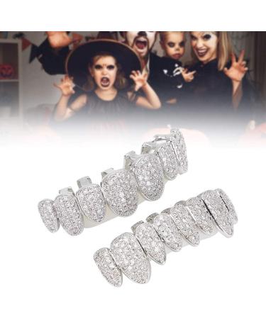 Shop Hip Hop Grillz for Teeth | Anggrek Silver Grillz Set - Perfect Halloween Party Gift & Accessories - Buy Online on GoSupps.com