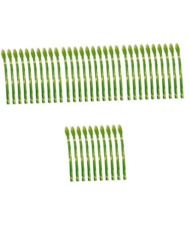 HOMSFOU 40 Pcs Simulated asparagus ornaments rustic decor plastic flower vase cabinet decor vegetable fruit ornament decorative vegetables lifelike Simulated Asparagus Models cupboard fake