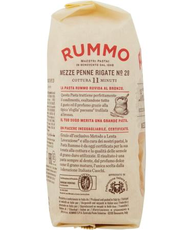  Italian Gourmet E.R. Rummo Mezze Penne Rigate No. 28 Hard Wheat Semolina Pasta 500 g + Italian Gourmet Tomato Pulp Tin 400 g Pack of 10 - Buy Online on GoSupps.com