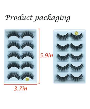 3D Mink Lashes Wholesale - Handmade Reusable Luxurious Wispy False Eyelashes - 15 Pairs/3 Pack - F810 - Buy Online on GoSupps.com