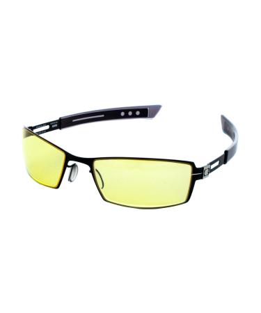 Gunnar Optiks PAR-00101 Paralex Full Rim Narrow Advanced Video Gaming Glasses with Headset Compatibility and Amber Lens Tint Gloss Onyx Frame Finish