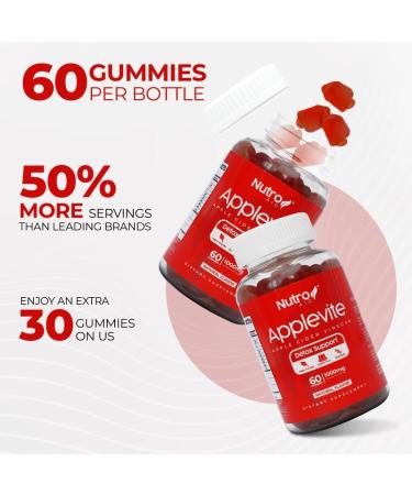 Apple Cider Vinegar Gummies - Delicious Cleaning Vinegar with Beetroot & Pomegranate Taste - 60 Count for Home Use - Buy Online on GoSupps.com