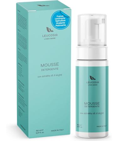 Leucosia Phytocosmetics Leucosia Korean Facial Cleansing Mousse with 5 Sea Algae 150ml Delicate Skin with Salicylic Acid Aloe Vera and Vitamin C for All Skin Types Foaming Face Cleanser Made in