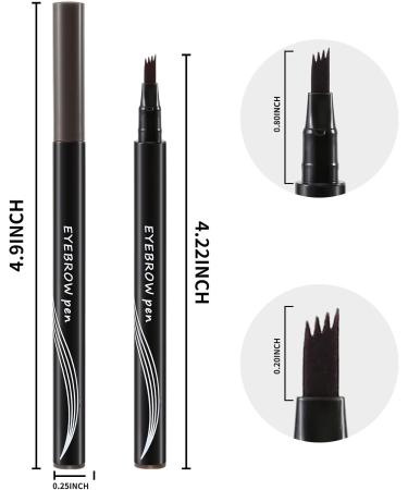 Boobeen Waterproof Micro Tip Eyebrow Pen - Long Lasting Grey Brown | Natural 3D Eyebrow Hair | Liquid Fork Tip Pencil - Buy Online on GoSupps.com