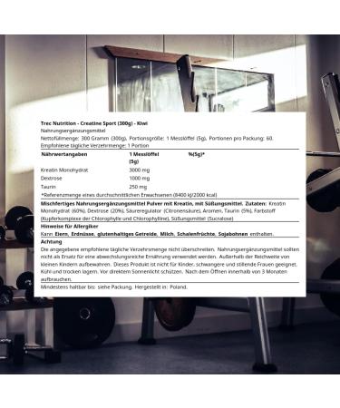 Endurance Creatine Sport Kiwi - 300 g - Buy Online on GoSupps.com