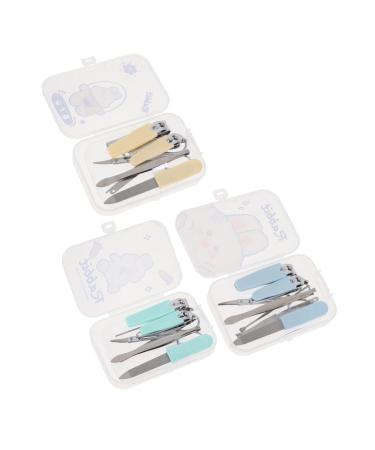 FRCOLOR 3 Sets Nail Set Nail Clippers for Infant Nail File Pedicure Kit Metal Nail File Honeycomb Lip Gloss Tube Sharpener Kit Kids Nail Kit Manicure Kit Baby Kit Tool Girl Stainless Steel