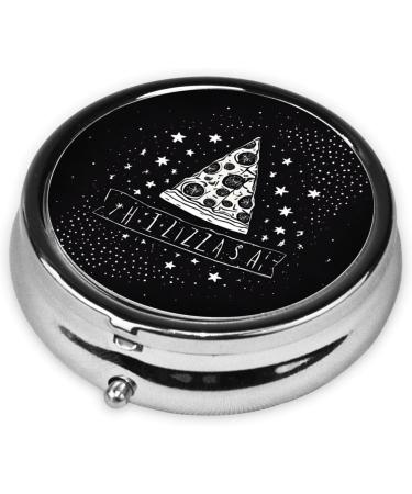 Buy Pizza Constellation Mini Round Pill Box | 3 Compartment Travel Pill Organizer | Portable Medicine Case for Home & Office - Buy Online on GoSupps.com