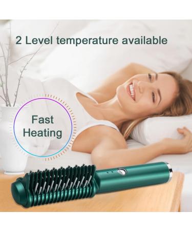 Buy Electric Hair Straightener Comb RC-208 - USB Charging Ceramic Curler (Green) | International Shipping Available - Buy Online on GoSupps.com