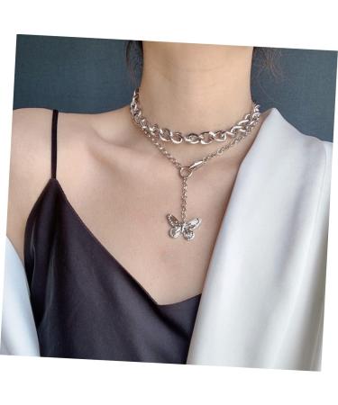 CALLARON 1pc Butterfly Necklace Necklaces A Necklace Neck Decor Pendant Alloy Neck Chain Grace Woman Decorate - Buy Online on GoSupps.com