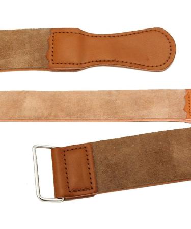 Premium Extra Wide Real Leather Sharpening Straps - Cowhide for Razors & Knives - Brown - Buy Online on GoSupps.com