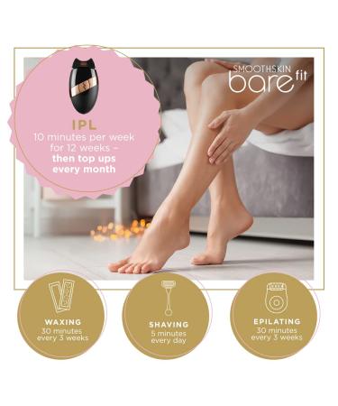 SmoothSkin Bare Fit IPL Hair Removal Device | Safe & Effective Black Hair Removal for All Skin Types - Buy Online on GoSupps.com