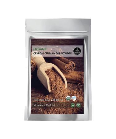 Organic Ceylon Cinnamon Powder (1lb), Ground Premium Quality by Naturevibe Botanicals | Certified Organic | Gluten-Free, Keto Friendly & Non-GMO (16 ounces) 1 Pound (Pack of 1)