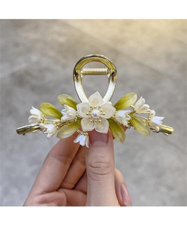 yangzerang Flower Shark Clip Bell Orchid Flower Hair Clip Korean Style Hair Clip Women Ponytail Buckle Girl Hair Claw French Bell Orchid Cute Hair Barrette for Women Girls - Buy Online on GoSupps.com