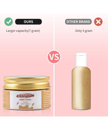 E-congton Gold Edible Gloss Dust | 7g Metallic Powder for Drinks Cake Decoration Cookies & More | Vegan & Gluten-Free - Buy Online on GoSupps.com
