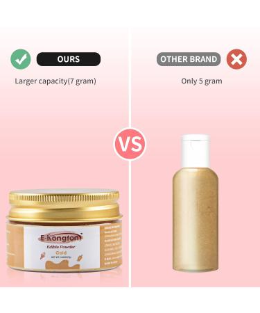 E-Congton Red Edible Glitter Dust - 7g | Vegan Gluten-Free Metallic Powder for Cakes Drinks and More - Buy Online on GoSupps.com