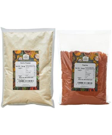 Old India Garlic Powder 1 Kg & Paprika 1 Kg + Paprika 1 Kg 1 kg (Pack of 1)