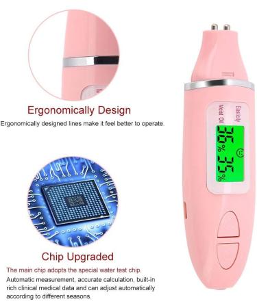 skin detector Skin Moisture Tester Portable Digital LCD Display Precision Skin Sensor Tester Face Moisture Water Oil Analyzer for Home Travel Beauty Salon Detect the Fluorescent - Buy Online on GoSupps.com