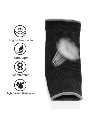 NEOTech Care Ankle Support Sleeve - Open Heel, Medium Compression, Breathable Fabric - Black, Size M - For Men, Women, Kids - 1 Unit - Buy Online on GoSupps.com