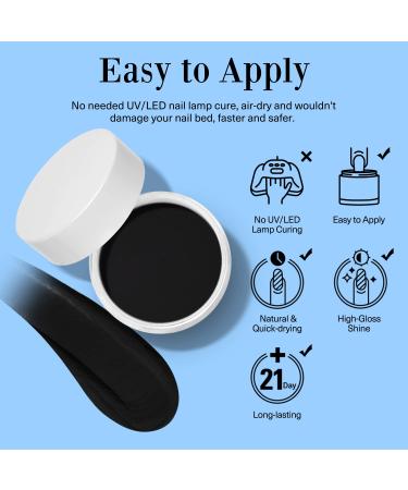 AZUREBEAUTY Dip Powder Black 2oz - Odor-Free, Long-Lasting French Nail Art Kit - DIY Manicure Salon Quality Results - Buy Online on GoSupps.com