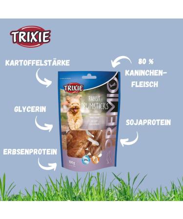Trixie Premio Dog Rabbit Drumsticks 100g - Premium Grain & Gluten-Free Treats for Dogs | Training & Home Rewards - 31546 - Buy Online on GoSupps.com