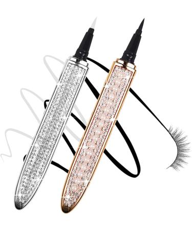 HAPINARY 2pcs Diamond Eyeliner Metallic Eyeliner Elf Eyeliner Lash Accessories Makeup Pens Rose Gold Plated 1 count (Pack of 1) Assorted Color - Buy Online on GoSupps.com