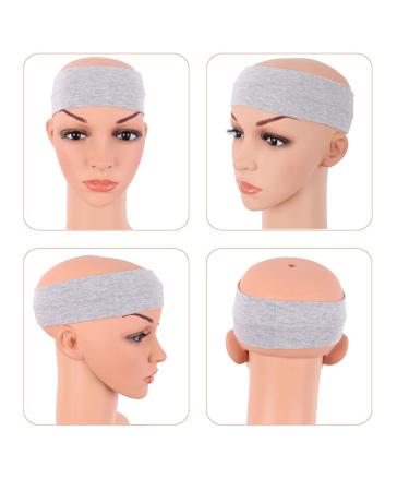 MapofBeauty 3 Pack Yoga Headbands - Stretchy Cotton Hair Wraps for Sport Running & Gym - Gray - Buy Online on GoSupps.com