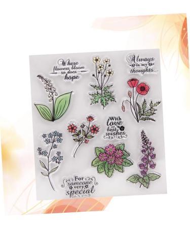 Lurrose 3pcs Postage Stamps Clear Wax Seal Clear Stamp Block Scrapbooking Stamps Account Finished Chapter - Buy Online on GoSupps.com