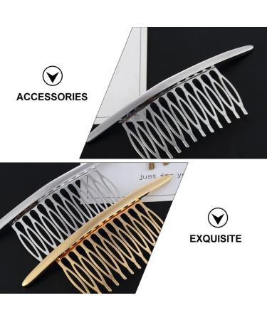 LALAFINA Hair Styling Accessories - 2pcs Metal Wire Hair Combs for Bridal Wedding Veil - Assorted Colors - 10.8X4cm - Buy Online on GoSupps.com