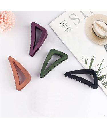4 Pack Matte Triangular Hair Clips for Women - Non-Slip Colorful Hair Accessories - Buy Online on GoSupps.com