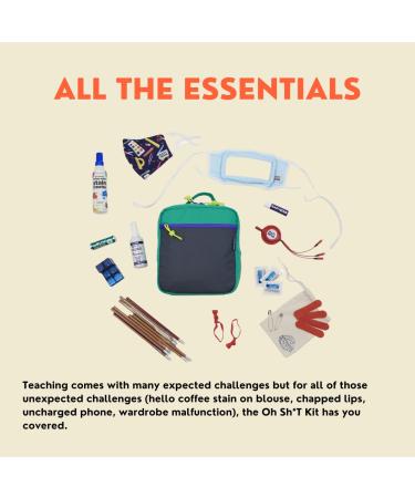 Oh Shit Kit Teachers Edition | Essential Face Coverings Lip Balm & Phone Charger | International Shipping Available - Buy Online on GoSupps.com