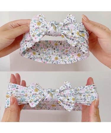6PCS Baby Headbands for Girl | Stretchy Nylon Floral Hairbands | Snow White - Buy Online on GoSupps.com