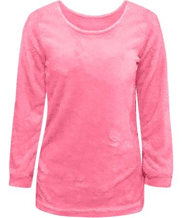 oelaio Fall Clothes for Women 2023 Casual Crewneck Long Sleeve Oversized Sweater Fall Winter Loose Slouchy Soft Pullover Hot Pink Medium - Buy Online on GoSupps.com