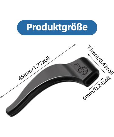 Zmdecqna Glasses Holder - 12 Silicone Anti-Slip Ear Pads for Glasses & Sunglasses - Soft Comfortable Protection (Black Transparent Brown) - Buy Online on GoSupps.com