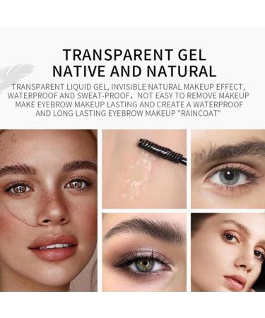 Clear Eyebrow Setting Gel Waterproof Liquid Brow Shaping Gel Long Lasting Brow Gel with Brush 2PCS eyebrow styling wax - Buy Online on GoSupps.com