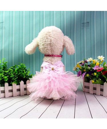 Doublehero Dog Bubble Rock Summer Stripes Lace Dress - Cute Sleeveless Vintage Princess Costume for Dogs | Halloween & Christmas Pet Clothing - Buy Online on GoSupps.com