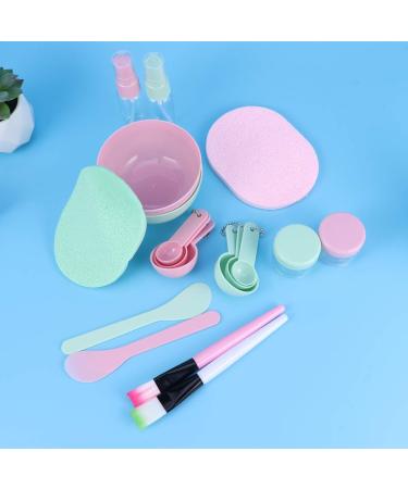 Beaupretty Facial Mask Bowl Set Silicone Facial Mask Brush Applicator Spoon Spatula with Facial Sponge for Women 2set(Pink Green) - Buy Online on GoSupps.com
