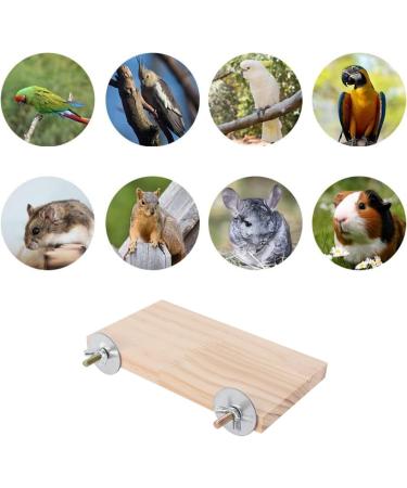 winmiya 2 PCS Bird Platform Bird Cage Accessories Pet Platform Climbing Platform Rat Cage Accessories Wooden Stand Rest Place for Small Animals - Buy Online on GoSupps.com