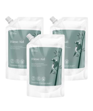Bower Collective Rinse Aid Refill | Natural Dishwasher Cleaner Liquid | Concentrated Detergent Dishwashing Rinse Aid | Fragrance Free 3 Litre (3 * 1L) 3 Litre (3x1L)