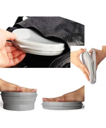 YYCC Collapsible Silicone Bowl with Lid - 1000ML | Outdoor Camping, Travel, Hiking | Food-Grade Gray | Portable Kitchenware for Home, Office, School - Buy Online on GoSupps.com