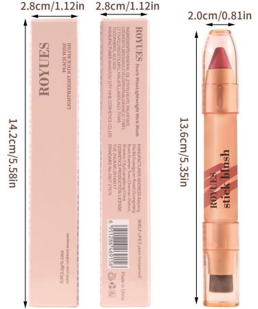 Stick for Cheeks - 2 in 1 Double End Stick with Brush WateMakeup Long Lasting Lip Tint Eye Shadow Makeup Stick for Women Tmay 03# - Buy Online on GoSupps.com
