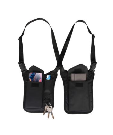 LAUNDRY POUCH Hidden Underarm Shoulder Bag Anti-Thief Concealed Pack Pocket Multi-Purpose Men/Women Safety Double Storage Shoulder Armpit Bag Holster Tactical Bag for Travel Outdoors