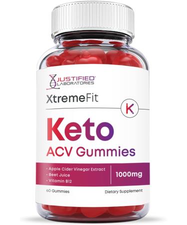 Justified Laboratories Xtreme Fit Keto ACV Gummies 2 Pack - 1000MG Vegan Non GMO with Pomegranate Juice, Beet Root, B12 - 120 Gummys - Buy Online on GoSupps.com