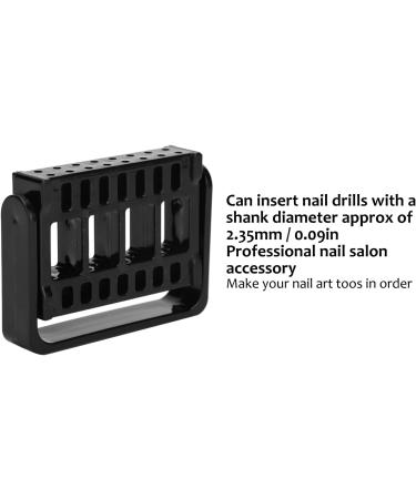 Nail Drill Bit Holder Stand Suitable Size Durable Professional Save Space Nail Drill Bits Storage Container for Grinding Tools for Nail Salon Home Use(black) - Buy Online on GoSupps.com
