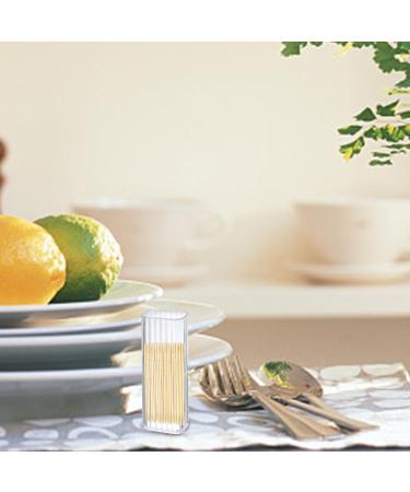 ONLYNERY Cotton Swab Holder with Lid | Clear Acrylic Dental Floss & Hair Accessories Storage Box | Stylish Canister Dispenser - Buy Online on GoSupps.com