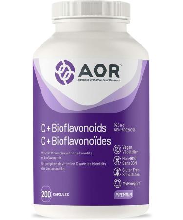 AOR Vitamin C+ Bioflavonoids 925mg 200 Capsules - High Potency Vitamin C Supplement with Ascorbic Acid & Citrus Bioflavonoids - Promotes Daily Vitality Healthy Skin Circulation & Natural Recovery 200 count (Pack of 1) - Buy Online on GoSupps.com