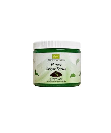 Green Tea Honey Sugar Body Scrub Gentle Exfoliating Sugar Scrub with Hydrating Honey for Smooth Revitalized Skin by BeBeauty 16 Ounce