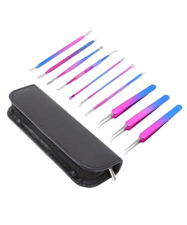 Qyebavge 10pcs Professional Pimple Popper Tool Kit Stainless Steel Blackhead Remover Acne Extraction Set for Home and Salon Use