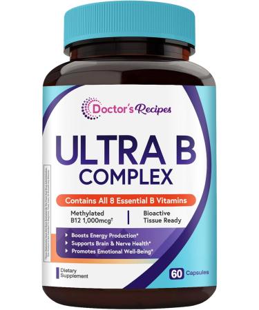 Doctor's Recipes CoQ10 200mg + Vitamin B Complex Bundle High Absorption Coenzyme Q10 with Olive Oil & Complete B Vitamins Energy Metabolism & Daily Support 300 Total Capsules - Buy Online on GoSupps.com